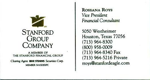 Rossana Roys Business Card