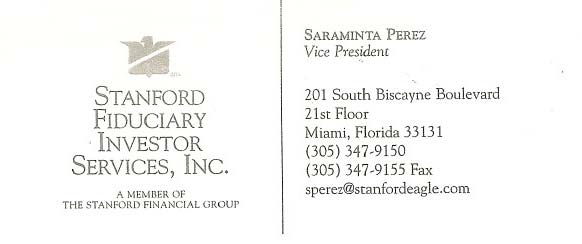 Saraminta Perez Business Card